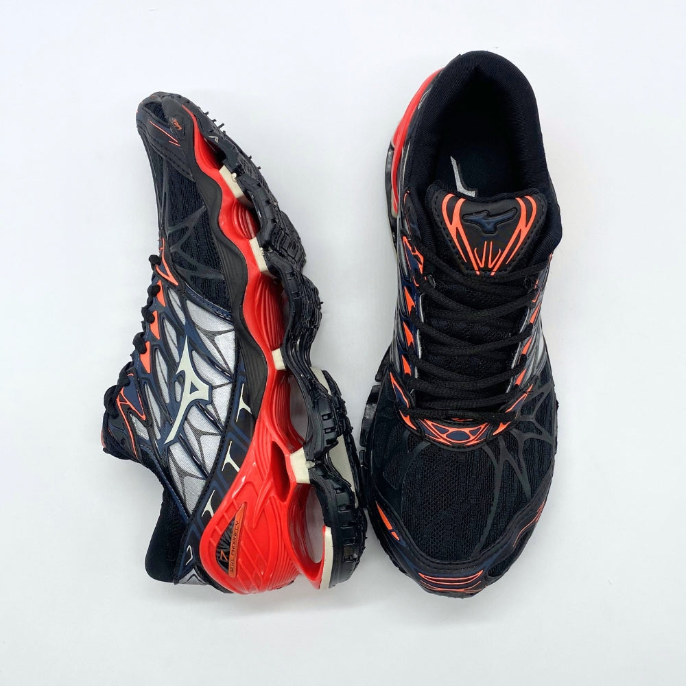 Tênis Mizuno Wave Prophecy 7 - Preto e Vermelho