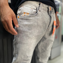 Calça jeans jogador cinza