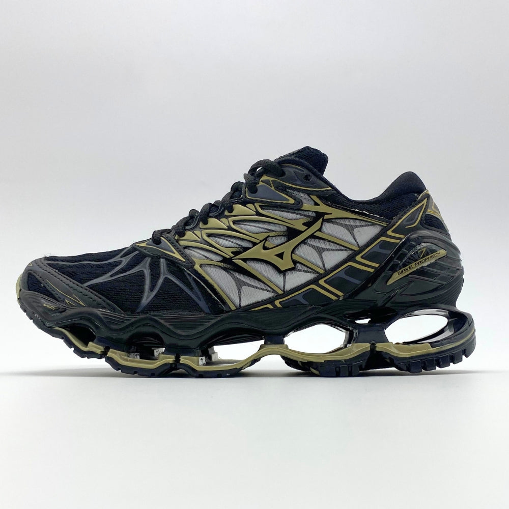 Tênis Mizuno Wave Prophecy 7 - Preto e Dourado