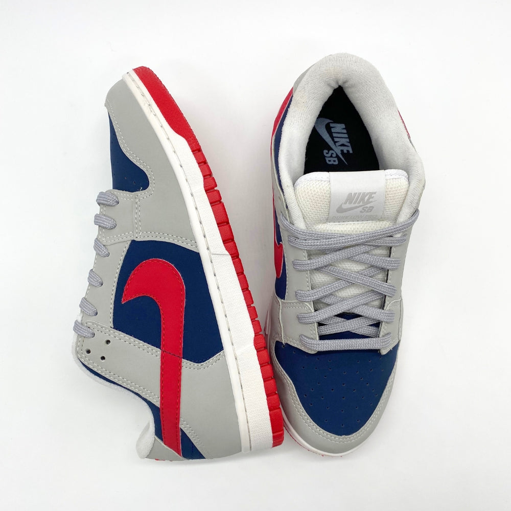 Tênis Nike Dunk - Cinza, Azul e Vermelho