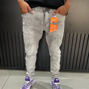 Calça jeans jogador cinza