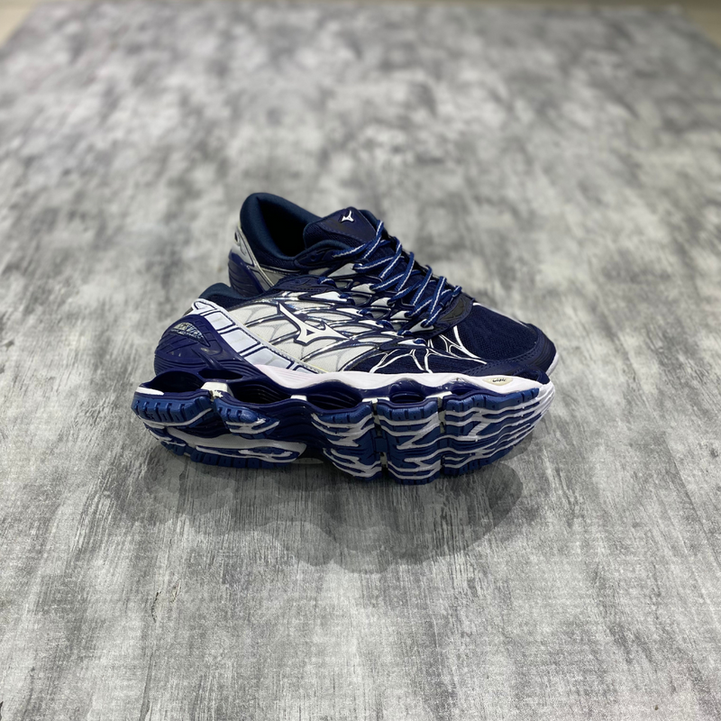 Tênis Mzuno Wave Prophecy 7 Azul Marinho e Branco