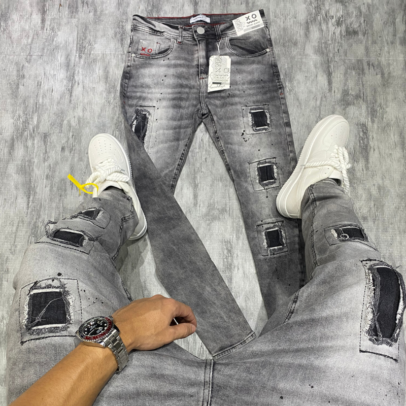 Calça jeans Jogador Cinza
