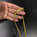 Corrente Grumet Trançada Banhada a ouro 18k