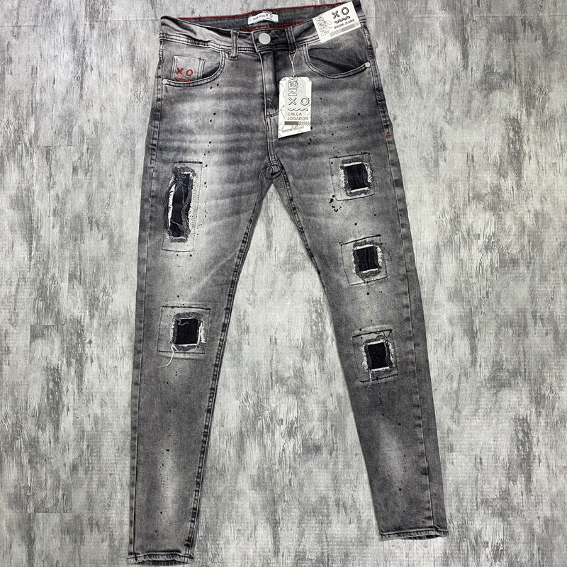 Calça jeans Jogador Cinza