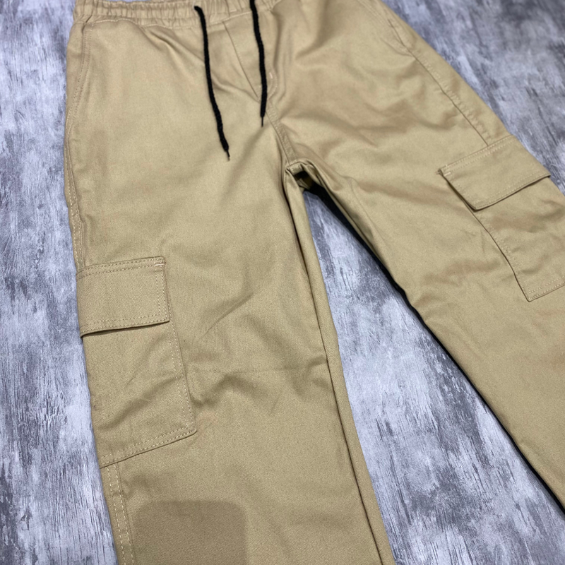 Calça Cargo Boca Larga BEGE