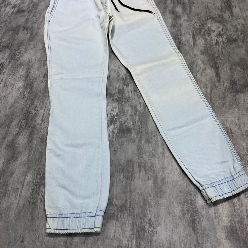 Calça Jogger Com Punho JEANS CLARA
