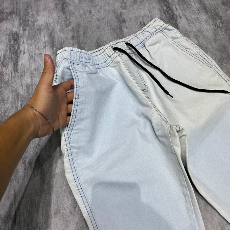 Calça Jogger Com Punho JEANS CLARA