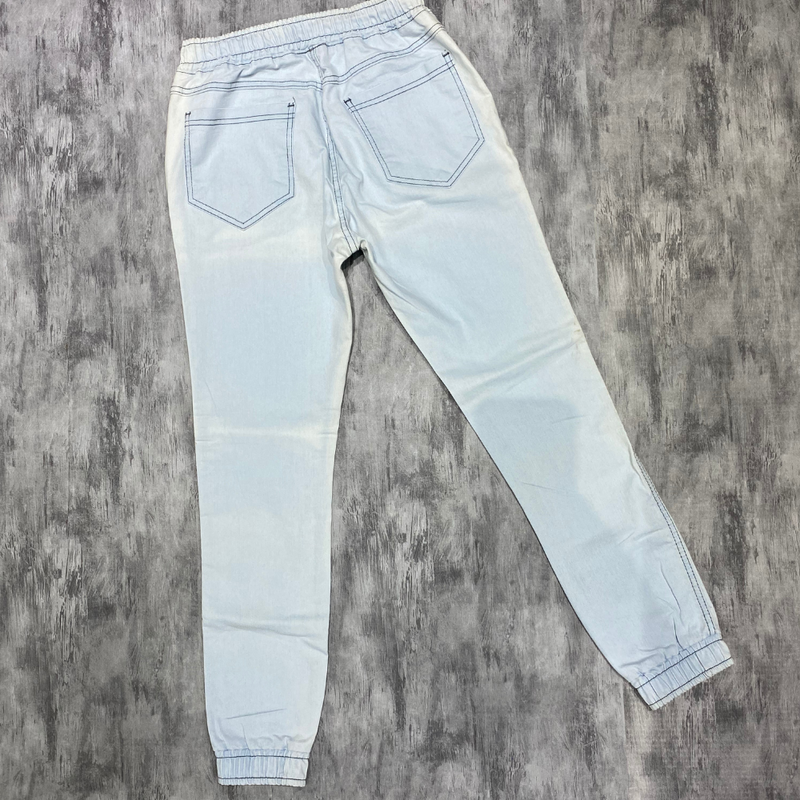 Calça Jogger Com Punho JEANS CLARA