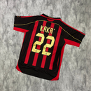 Camisa Milan Retrô (KAKÁ/22) - 2006/07 Vermelha e Preta  Adds